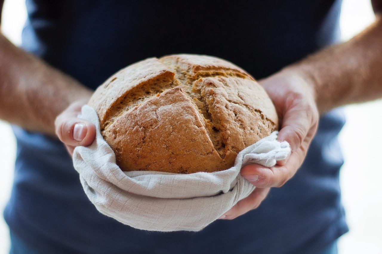 Baked bread over white countertop